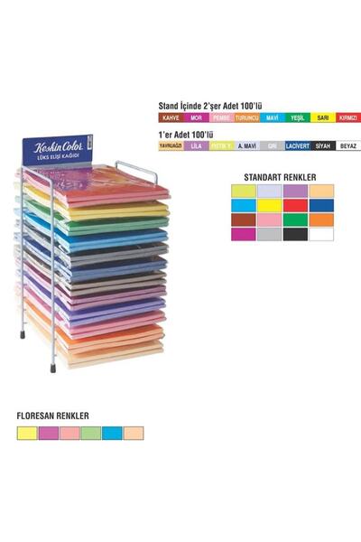 KESKİN COLOR Keskin Elişi Kağıdı 100 'lü Poşet Yeşil Floresan