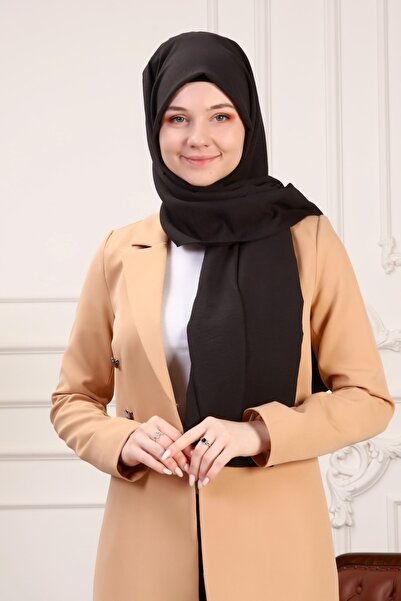 ada sanatsal شال قطن جاز أسود