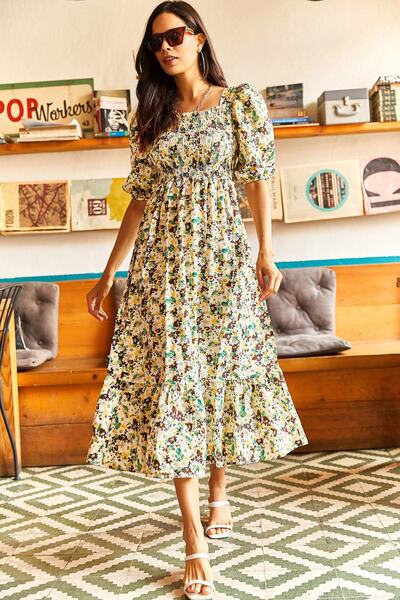 PARK İSTANBUL64 Palton kaki de damă cu glugă