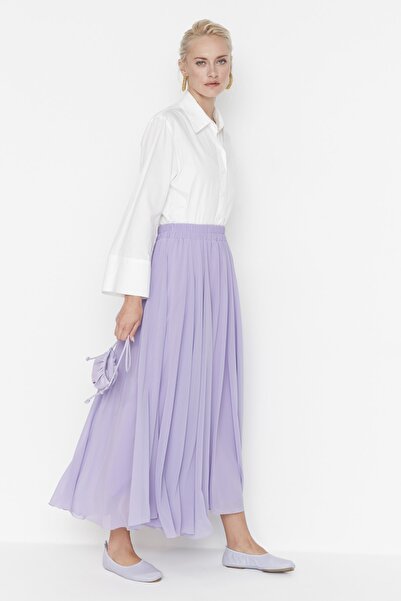 Trendyol Modest Skirt - Purple - Maxi