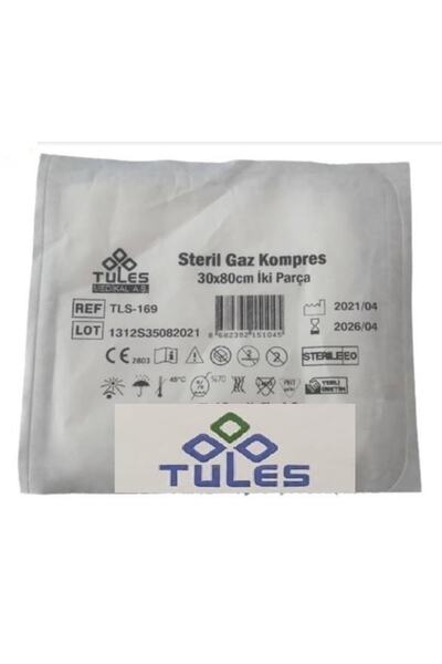 Tules Medikal Hidrofil Gazlı Bez Kompres 30x80 Cm (1 paket) 1 pakette iki adet gazlı bez bulunur.