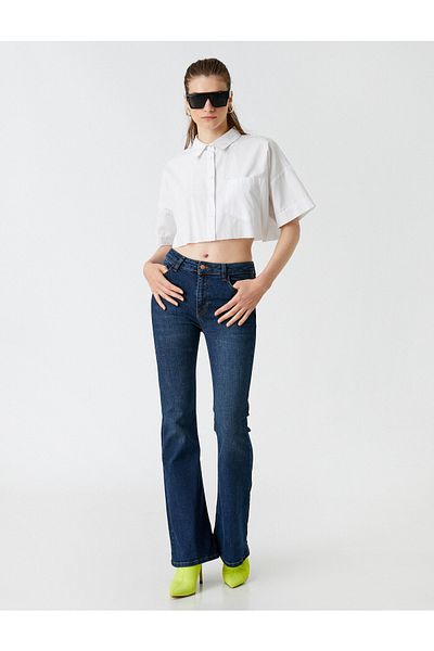 Koton High Waist Flared Jeans - Victoria Jean