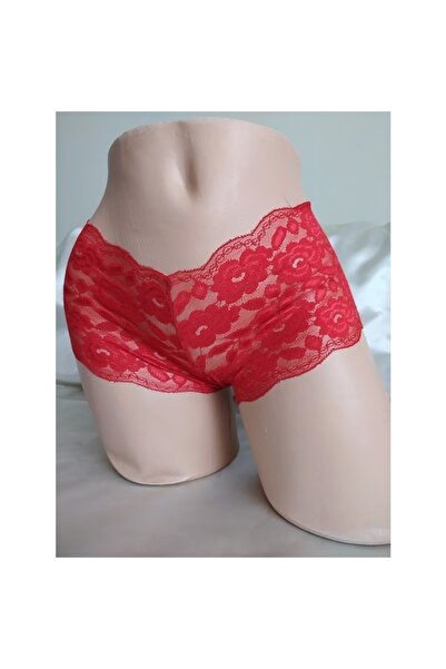 Noksivya Kırmızı Dantelli Boxer