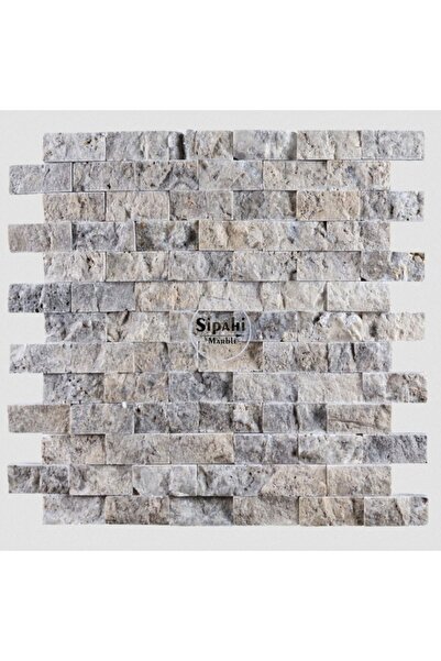 SİPAHİMARBLE Gümüş Traverten Patlatma Mozaik