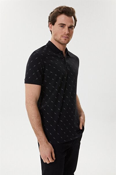 Lee Cooper Ανδρικό μπλουζάκι με γιακά πόλο Bobby μαύρο