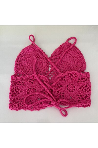 Maya Collection Koton Ip Motif Detaylı Crop Bluz