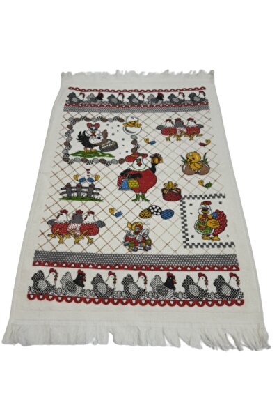 BİLGEM TEKSTİL Mutfak Havlusu Baskılı Saçaklı 40*60