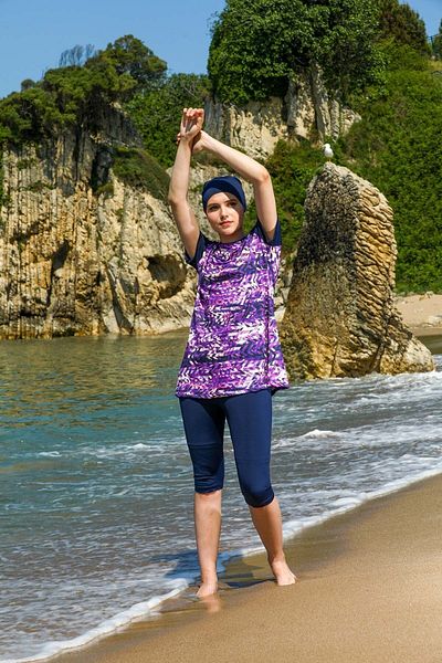Elif Okur Pool Swimsuit 7412 - Short Sleeve