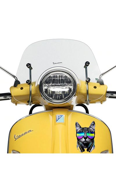MegaSticker Cool Cat 15x10 Cm Cască Motocicletă Laptop și Autocolant Auto