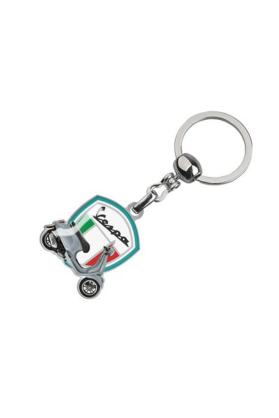 Modül Vespa Motorcycles Motorcycle Drop Label Keychain - Light Gray Vespa
