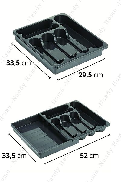 Nandy Home Ρυθμιζόμενος συρόμενος συρταρωτός οργανωτής χρώματος ανθρακί
