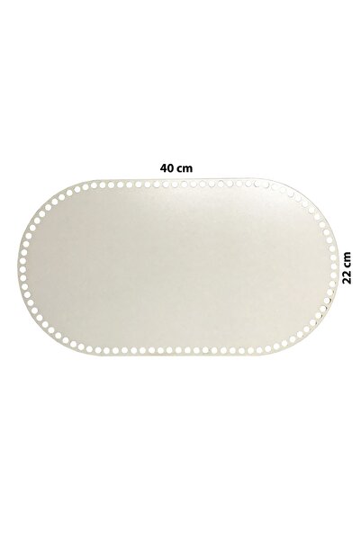 aladepo صينية سلة خشبية قاعدة 40×22 سم بيضاوية بيضاء وجهين 3 مم MDF