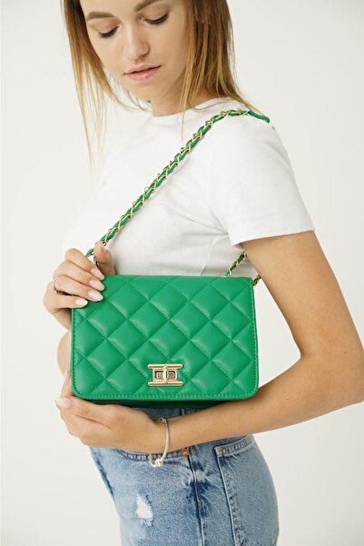 Top All BAG Yeşil Kadın Kapitone El Ve Omuz Çanta