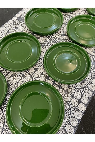 Yiğit Seramik Züccaciye Green 6-Piece Tea Plate