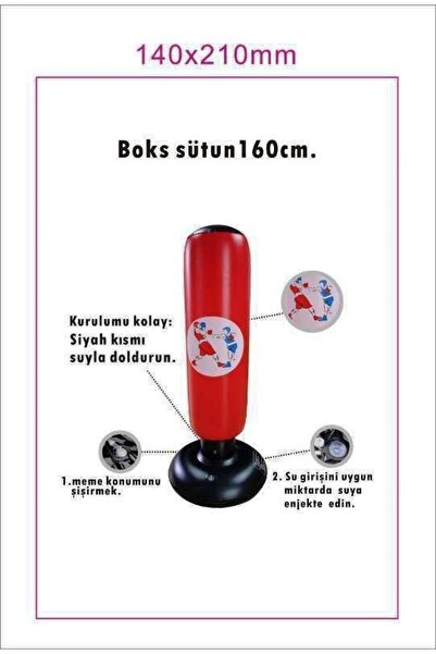 Genel Markalar Ayaklı Şişme Boks Torbası 160cm