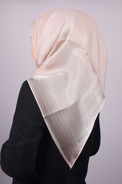 PİRAMİT Solid Color Glitter Banded Evening Scarf - Pattern-07 - Color-01