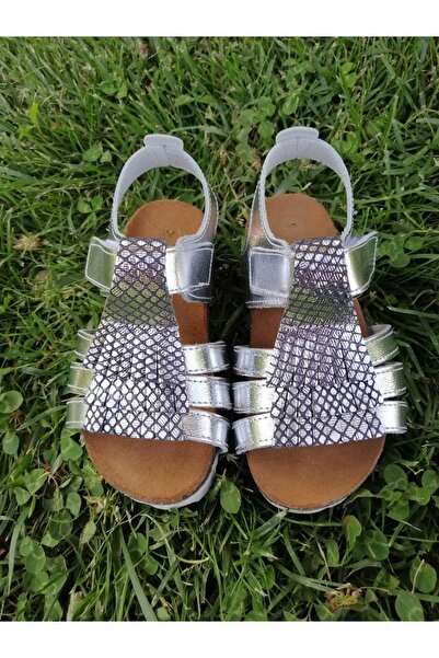 Pafi Girl's Genuine Leather Orthopedic Cork Sole Sandals