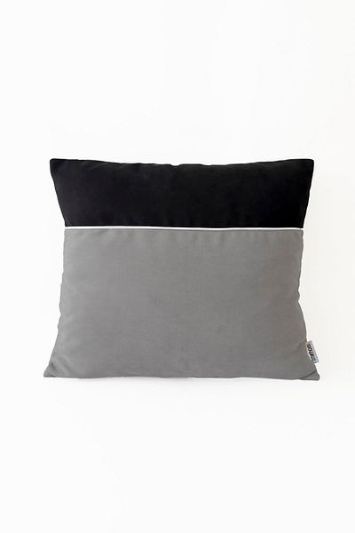 RİTMOHOME Husă de pernă simplă nordică simplă, negru gri
