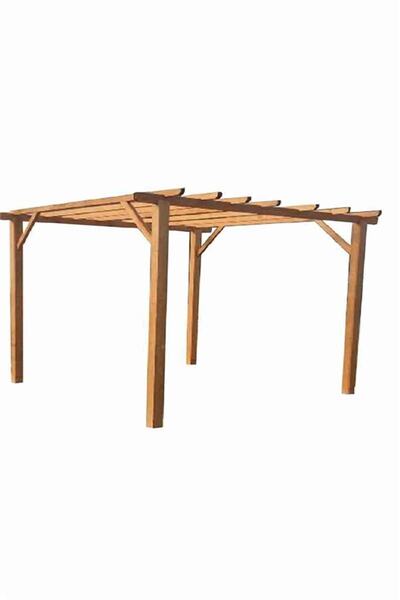 Genel Markalar Kvs Ahsap 295 X 295 Ahşap Pergole Çardak Bahçe Tentesi Kamelya...