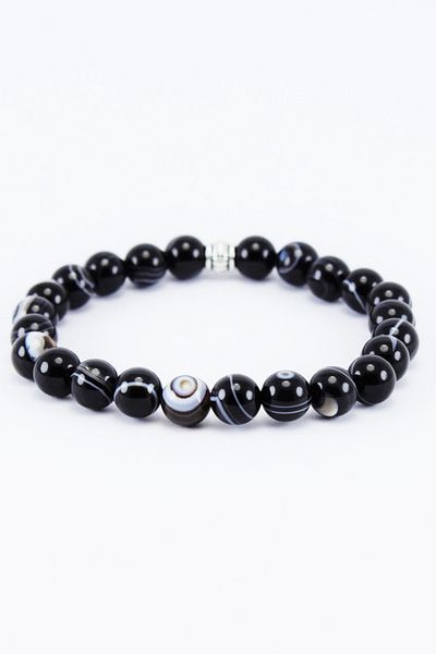 Lalibo Unisex Natural Stone Bracelet Eye Agate 2nd Bottom Abdominal Chakra, Stress Stone