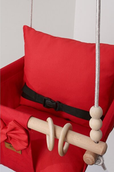 ConconBebe Emniyet Kemerli Çocuk Salıncak Ahşap Bahçe Salıncağı Hamak Tavan Ev Salıncağı