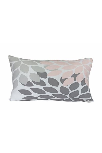 Alkan Homes Rectangular Leaf Patterned Digital Printed Pillow Cushion Cover