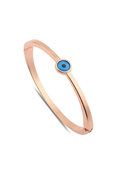 X-Lady Accessories Rose Renk Nazar Göz Taşlı Kelepçe Bileklik 756