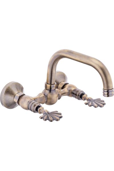 LPD Tavroz Antique Wall Kitchen Rotating Sink Faucet