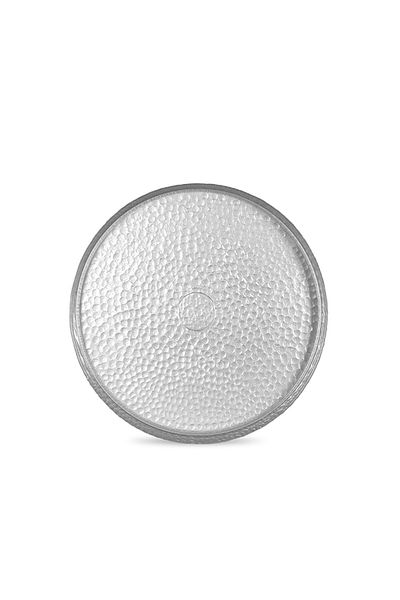 Fecra Sunshine Lezar 6 Piece Glass Charger Set Silver
