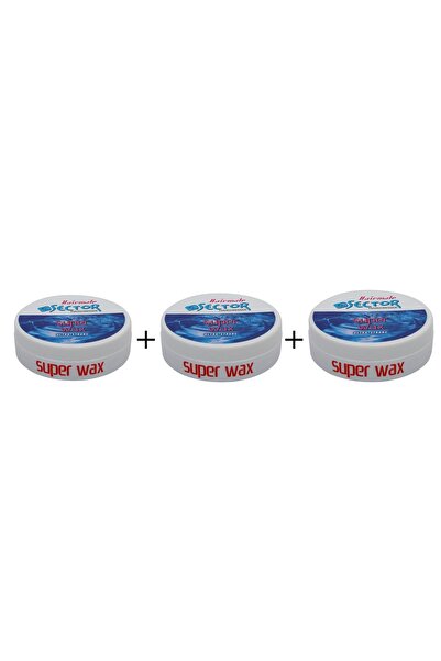 Sector Super Wax 150 ml Saç Şekillendirici Wax Ultra Strong 3'lü Set