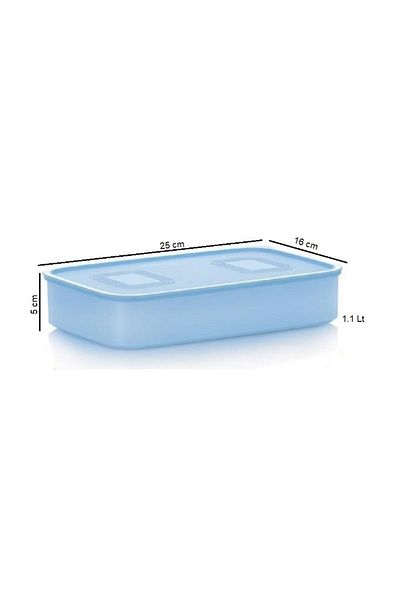 Tupperware 1.1 Lt Blue Water Series - Storage Container with Tight Lid