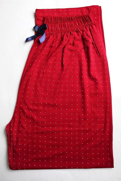 Made By me Red Polka Dot Large Size Pajama Bottoms 100% Modal Thin Summer Flexible Fabric Modern Quality Aesthetic