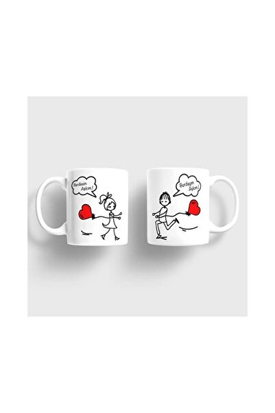 sıradışıhediyem أكواب Love Dear Couple (سيتم إرسال قطعتين)