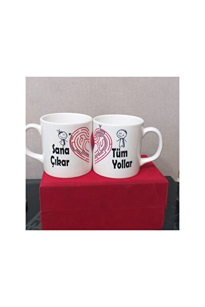 sıradışıhediyem Couple Lover Lover Married Couple Mug Cup 2 Pieces