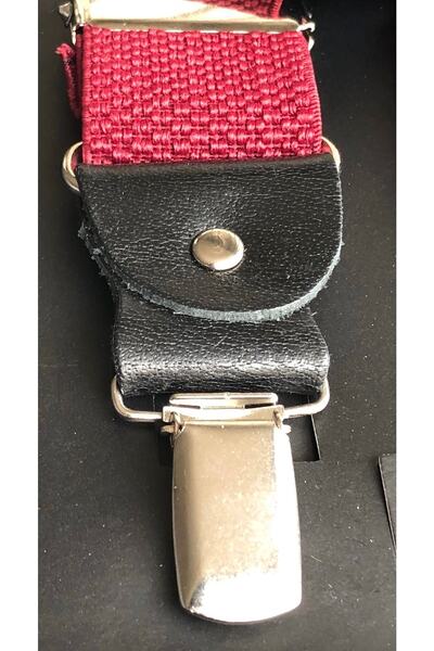 Yage 3.5 cm Burgundy Straw Patterned Trouser Hanger