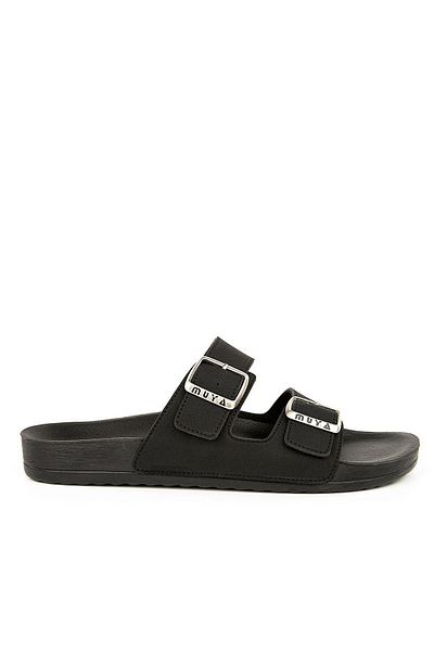 Muya Nova Anatomical Sole Adjustable Buckle Men's Slippers Black