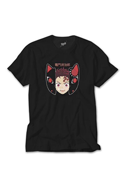 Z zepplin Demon Slayer Tanjiro Kamado Tricou negru