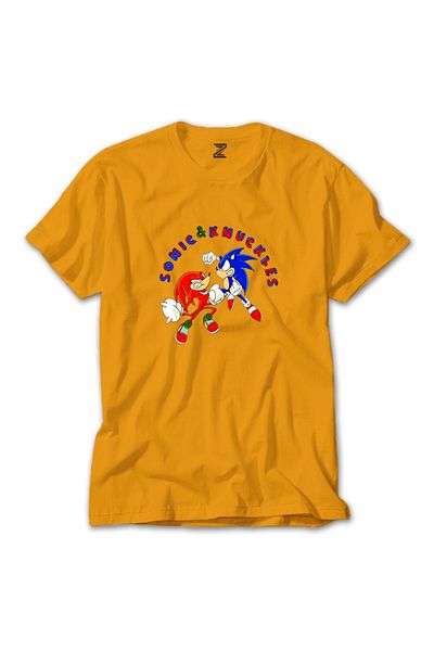 Z zepplin Κομψό κίτρινο μπλουζάκι Sonic and Anti Knuckles