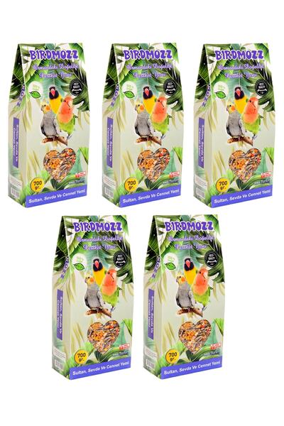 BirdMozz Premium Vitaminli Paraket Cennet Sultan Ve Sevda Kuşu Yemi 700 Gr X ...