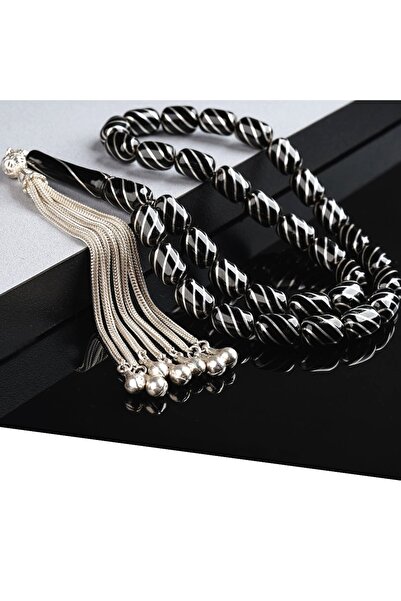 Genel Markalar Kapsul Kesim Çeşmi Bülbül Gümüş Işlemeli 925 Ayar Gümüş Püskül Süslemeli Erzurum Oltu Tesbih