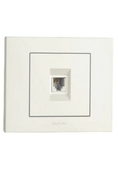OVİVO 4 Pack Grano White Numeris Telephone Socket Frame - Included