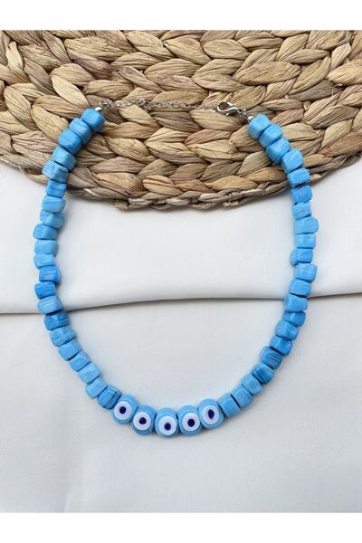 wanwa aksesuar قلادة العين الشريرة من حجر بودروم