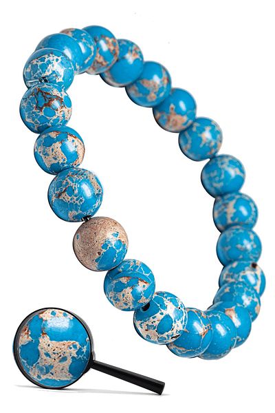 Tesbih Atölyesi Certified Aaa Quality Natural Blue Varisite Stone Bracelet