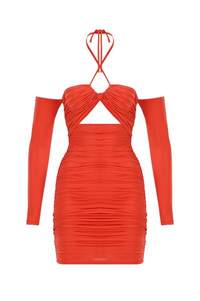 La Sarta Rochie drapată cu șnur Octavia Rodie