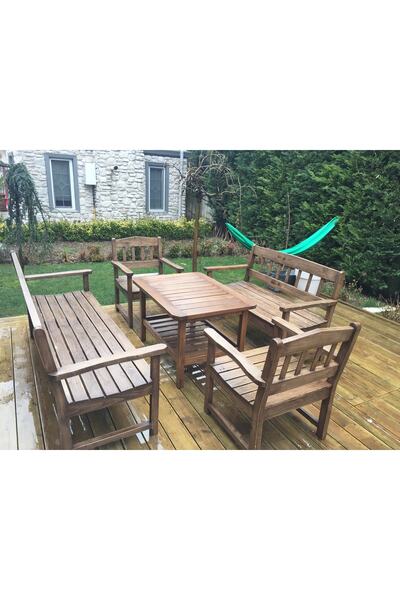 ZS KONSEPT Ahşap Bahçe Balkon Veranda Çardak Sedir Oturma Takımı