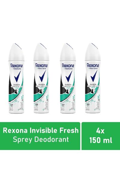 Rexona Bayan Sprey Deodorant Invisible Fresh 150 Ml - 4'lü Avantaj Paketi