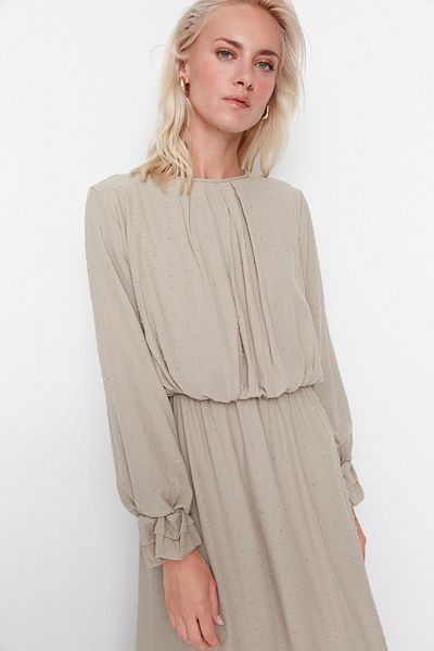 Trendyol Modest Dress - Beige - Skater