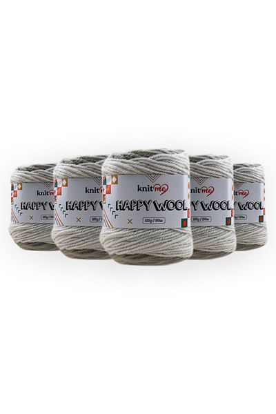 knitme Happy Wool 100 Gr 5 Pack Μαλλί, Ακρυλικό Πλεκτό Χέρι Taka Yarn (16)