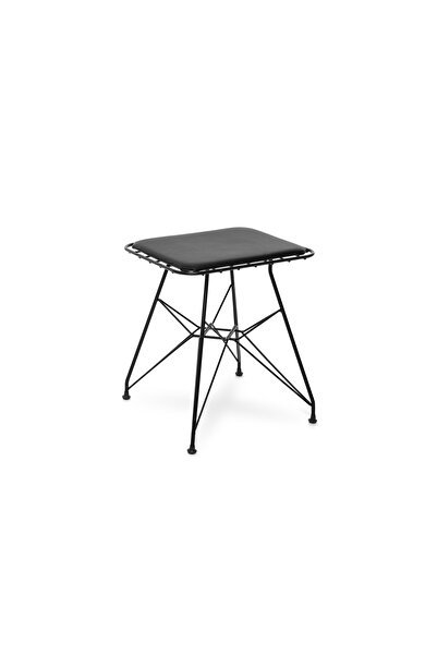 Akın Lux Akın Lüx Tel Tabure - Siyah/siyah