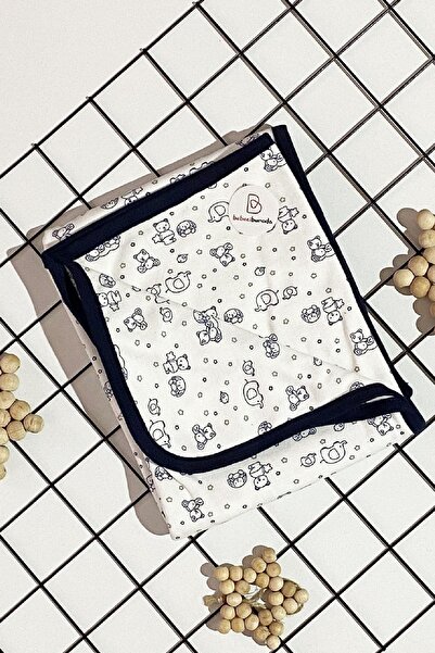 ÖZLEM BEBE Little Teddy Bear Double Layer Combed Cotton Blanket